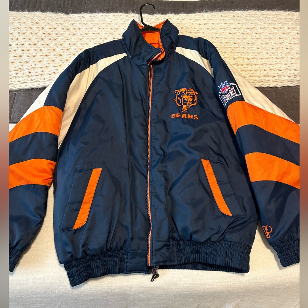 Vintage Bears Pro Player Vibrant Orange Jacket